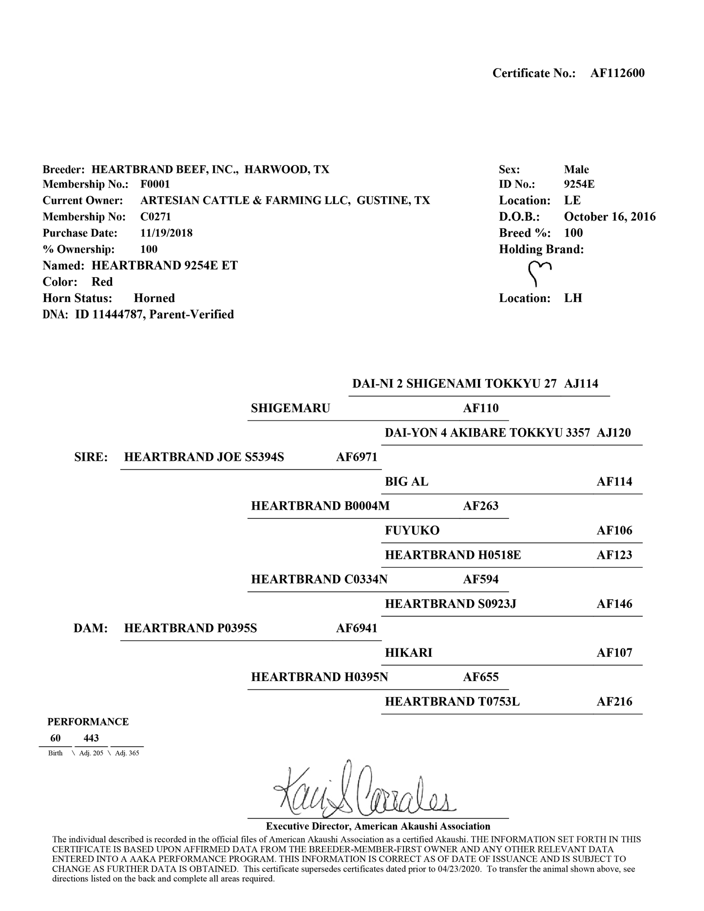 Semen - Heartbrand - 9254E ET